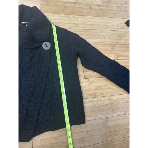 Carraig Donn 100% Merino Wool Chunky Cable Knit Cozycore CabinCore Ireland Sz M - Picture 9 of 9